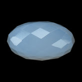 NATURAL CHALCEDONY CHECKER HIGH DOME OVAL CAB 14X8 MM 7.08 Cts.