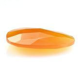 PAPAYA CHALCEDONY ROSE CUT BRIOLETTE PEARISH 20X15MM 7.69 Cts.