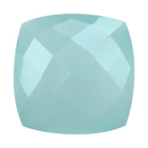 DYED PERU CHALCEDONY BRIOLETTE CUSHION (SHARP CORNERS) 14MM 9.16 Cts.