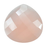 DYED PINK CHALCEDONY CHECKER PEAR CAB 20MM 12.60 Cts.
