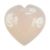 DYED PINK CHALCEDONY CARVED HEART PLATE 12MM 4.68 Cts.