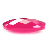 DYED RED FUCHSIA CHALCEDONY BRIOLETTE CUSHION (HALF DRILL) 20X15MM 12.60 Cts.
