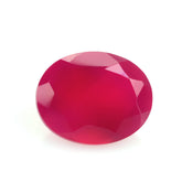 DYED RED FUCHSIA CHALCEDONY CUT OVAL 10X8MM 2.37 Cts.