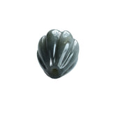 CAT'S EYE GREY MELON CARVED DROPS 12.00X8.00 MM 4.98 Cts.