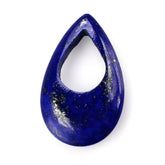 LAPIS LAZULI CARVED LENTIL PEAR WITH CARVED 25X15MM 9.20 Cts.