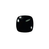 ONYX BLACK PLAIN CUSHION CAB CARVED BACK (OPAQUE/CLEAN) 12.00X12.00MM 5.02 Cts.