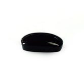 ONYX BLACK PLAIN CUSHION CAB CARVED BACK (OPAQUE/CLEAN) 12.00X12.00MM 5.02 Cts.
