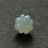 WHITE MOONSTONE MELON CARVED DROPS (MILKY) (CLEAN) 12X8 MM 4.65 Cts.