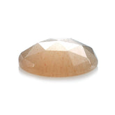 CHOCOLATE MOONSTONE ROSE CUT ROUND CAB (MEDIUM) 12.00MM 3.70 Cts.