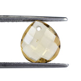 CHAMPAGNE QUARTZ BRIOLETTE PEAR (FULL DRILL) 11X10MM 2.50 Cts.