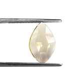 CHAMPAGNE QUARTZ ROSE CUT BRIOLETTE IRREGULAR ONION SHAPE 14X9MM 2.42 Cts.