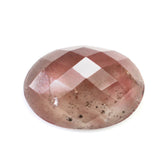 CHAMPAGNE SUNSTONE CHECKER OVAL CAB 14X10MM 5.22 Cts.
