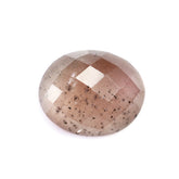 CHAMPAGNE SUNSTONE CHECKER OVAL CAB 11X9MM 3.00 Cts.