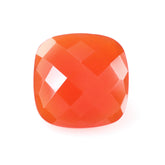 CARNELIAN CHECKER CUT CUSHION 12MM 6.38 Cts.