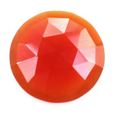 CARNELIAN ROSE CUT BRIOLETTE ROUND 12MM 3.49 Cts.
