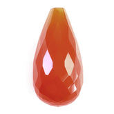 CARNELIAN FACETED DROPS (HALF DRILL 0.70MM) 14X7MM 4.63 Cts.