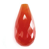 CARNELIAN FACETED DROPS (HALF DRILL 0.70MM) 14X7MM 4.40 Cts.