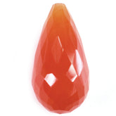 CARNELIAN FACETED DROPS (HALF DRILL 0.70MM) 16X8MM 6.70 Cts.