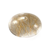 COPPER RUTILE QUARTZ PLAIN OVAL CAB 16X12MM 11.25 Cts.