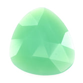 CHRYSOPRASE ROSE CUT BRIOLETTE TRILLIONISH 18X16MM 6.28 Cts.