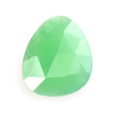 CHRYSOPRASE ROSE CUT BRIOLETTE TRILLIONISH 13X11MM 3.35 Cts.