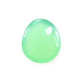 CHRYSOPRASE PLAIN FANCY PEAR CAB (AAA/SEMI-MILKY/CLEAN) 9.30X8.20MM 2.42 Cts.