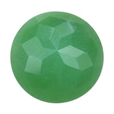 CHRYSOPRASE CHECKER ROUND CAB 14MM 6.19 Cts.