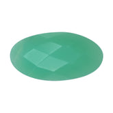NATURAL CHRYSOPRASE CHECKER CUT OVAL CAB 8X4MM 0.53 Cts.