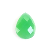DYED CHRYSOPRASE CHALCEDONY CHECKER PEAR CAB 8X6MM 1.11 Cts.