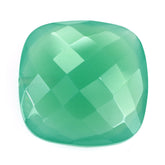 DYED CHRYSOPRASE CHALCEDONY BRIOLETTE CUSHION 16MM 11.28 Cts.