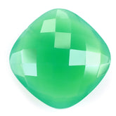 DYED CHRYSOPRASE CHALCEDONY BRIOLETTE CUSHION 18MM 16.30 Cts.