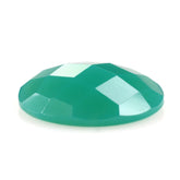 DYED CHRYSOPRASE CHALCEDONY CHECKER OVAL CAB 13X10MM 3.18 Cts.