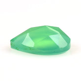 DYED CHRYSOPRASE CHALCEDONY ROSE CUT PEAR CAB 8X6MM 1.01 Cts.