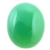 DYED CHRYSOPRASE CHALCEDONY OVAL CAB 16X13MM 5.80 Cts.