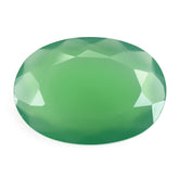 DYED CHRYSOPRASE CHALCEDONY BOTH SIDE TABLE CUT OVAL 18X13MM 7.35 Cts.