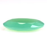 DYED CHRYSOPRASE CHALCEDONY BOTH SIDE TABLE CUT OVAL 20X15MM 9.35 Cts.