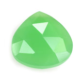 DYED CHRYSOPRASE CHALCEDONY ROSE CUT BRIOLETTE HEART 10MM 2.65 Cts.