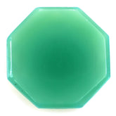 CHRYSOPRASE CHALCEDONY CHECKER OCTAGON CAB 15MM 5.68 Cts.