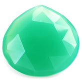CHRYSOPRASE CHALCEDONY ROSE CUT BRIOLETTE PEAR 22MM 19.40 Cts.