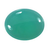 DYED CHRYSOPRASE CHALCEDONY OVAL CAB 16X13MM 5.82 Cts.