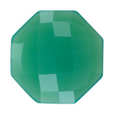 DYED CHRYSOPRASE CHALCEDONY CHECKER CAB OCTAGON 15MM 5.80 Cts.