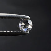 WHITE DIAMOND ROSE CUT ROUND CAB 3.40MM 0.10 Cts.