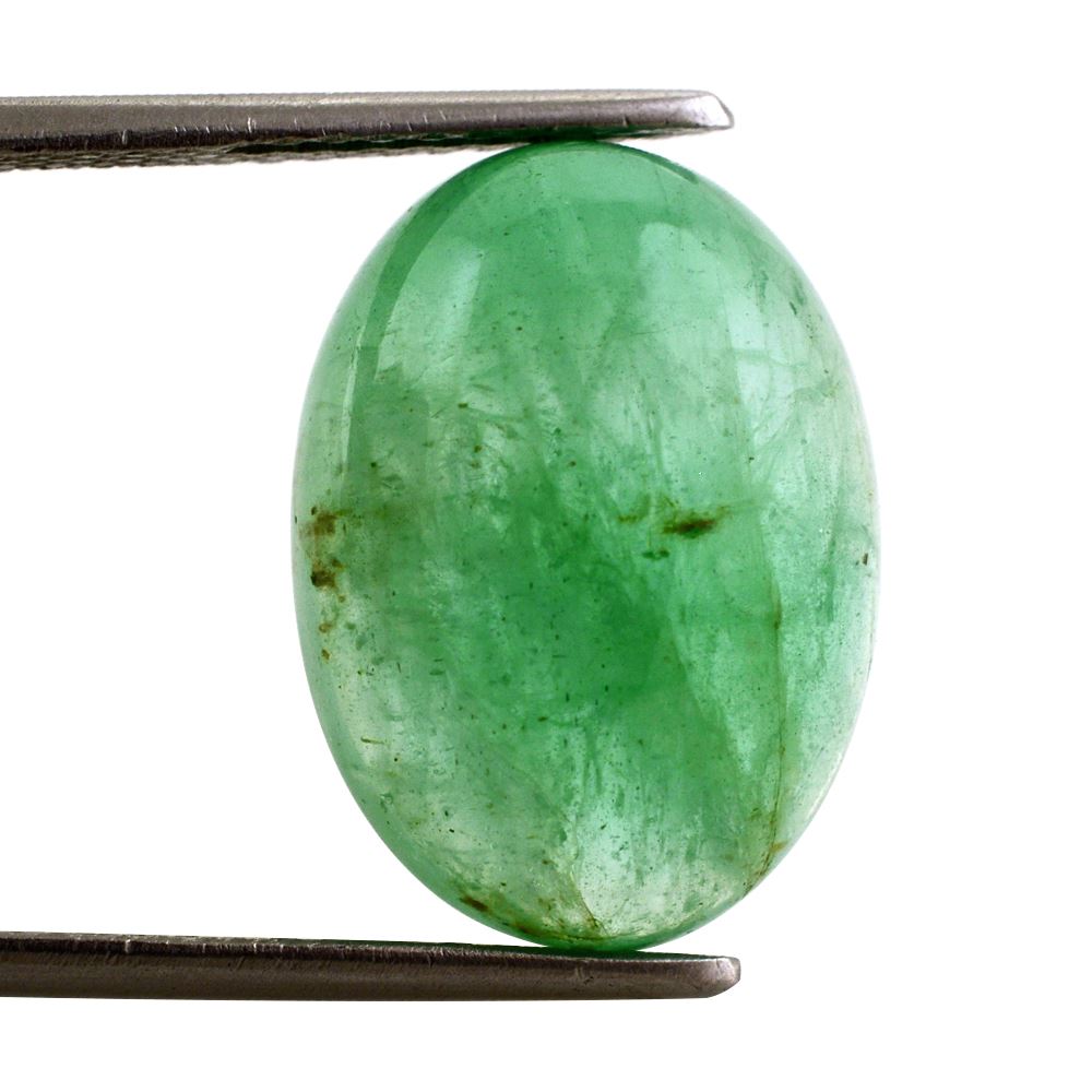 EMERALD OVAL CAB 18X13MM 12.40 Cts.