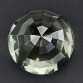GREEN AMETHYST STEP CUT HIGH DOME ROUND CAB 20MM 31.30 Cts.
