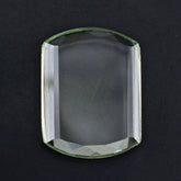GREEN AMETHYST TABLE CUT FLAT BOTTOM SHIELD 20X15MM 9.23 Cts.