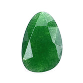 GREEN AVENTURINE (DARK) ROSE CUT BRIOLETTE PEARISH 12X8MM 2.16 Cts.