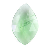 GREEN FLUORITE ROSE CUT BRIOLETTE IRREGULAR ONION SHAPE 14X9MM 2.89 Cts.