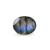 LABRADORITE CHECKER CUT OVAL (SUPER) 10X8MM 2.23 Cts.