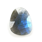 LABRADORITE ROSE CUT BRIOLETTE IRREGULAR PEARISH 20X15MM 7.60 Cts.