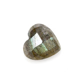 LABRADORITE CHECKER HEART CAB 8MM 1.77 Cts.